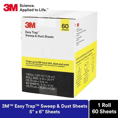 3M Easy Trap Fogli Spazza e Polvere, 1 Ro...o Superfici Bagnate, Pavimenti in Legno Duro, 590 - Foto 2 di 7