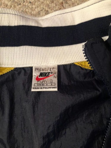 Vintage 80s 90s NIKE Windbreaker Jacket Size Youth Large 14 16 White Label - Picture 4 of 5