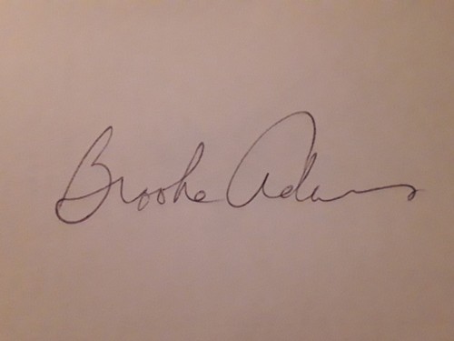 Tarjeta de índice firmada de colección autografiada automática de Brooke Adams - Imagen 2 de 2