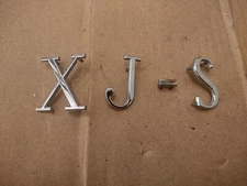 Jaguar XJS Coupe Early Trunk Emblems Lettering - "XJS-S"  -  Chrome - Good Used
