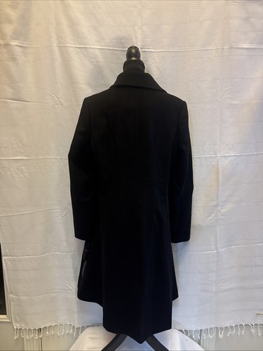 Katherine Kelly 100% Cashmere Coat 12 Black Luxury Hidden Buttons $1200 - Picture 5 of 7