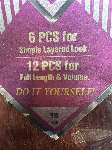 HAIR COUTURE CLIP AND GO CLIP ON EXTENSION 6PCS F233 18 inch - Picture 11 of 11