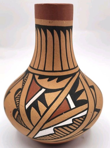 Christine Tosa Jemez Pottery Vase Signed C. Tosa Jemez 5" Red Clay New Mexico - Picture 1 of 7