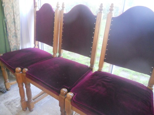 high backed velvet chairs - Picture 4 of 4