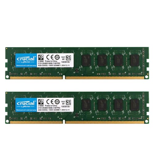Crucial 32GB 16GB 8GB 4GB DDR3L 1600MHz PC3L-12800U 1.35V Desktop Memory LOT BT - Picture 8 of 17