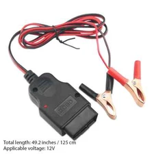 Car ECU Memory Saver Emergency Power Supply Battery Clip OBD2 12V Power-Off