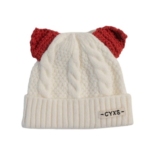 Bonnet Cap Cute Cat Ear Crochet Knitted Hat Ear Protections Hat Soft Winter Hat - Picture 10 of 20