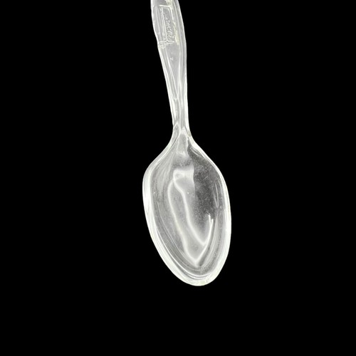 Disney Mickey Mouse Glass Miniature Spoon Frosted Mickey 4" Childs Dessert Vtg - Picture 2 of 8