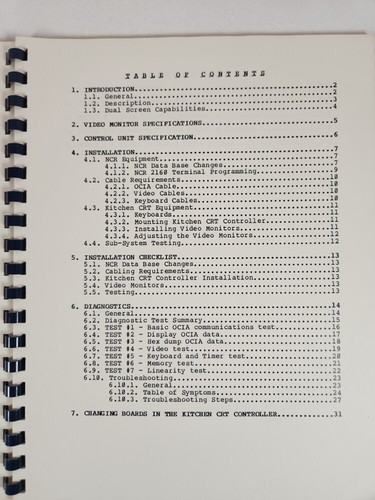 Intrak Data Systems Kitchen CRT Sub-System Owner's Manual Release 1.1 (1984) - Bild 4 von 6