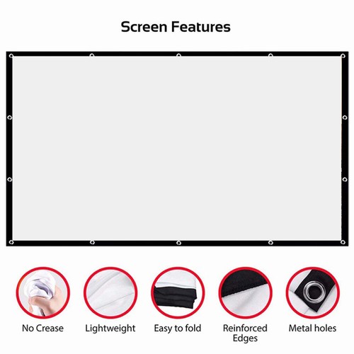 2 Pack Knitterfreie Projektionsleinwand Aufblasbare Projektionswand - Bild 10 von 12