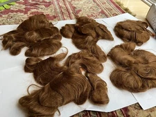 100% Human Hair Wiglet Brown Messy Large Hair Extension Claw Clip Hairpiece