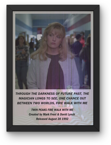 Twin Peaks Season 1-3 + Fire Walk With Me Posters A1-5 Frame Opt David Lynch - Foto 4 di 15