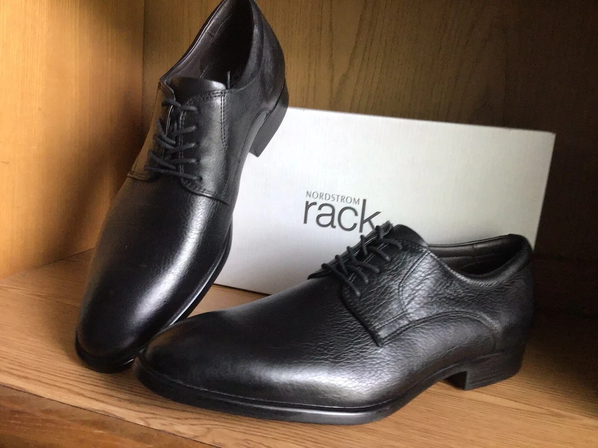 Nordstrom Plain Toe Oxford Shoe Men Black Size 12 M22920