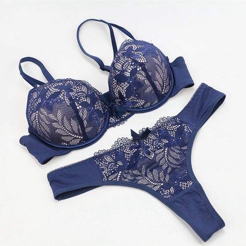 Womens Sexy Foral Lace Push Up Bra Sets Extreme Padded Lingerie Panties Set ABCD - Picture 6 of 22
