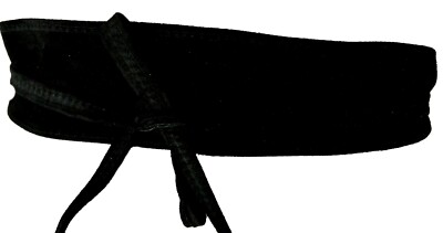 Breiter Gürtel aus echtem Leder für Damen im ObI-Stil, zum Binden, schwarz Gr. 40/48