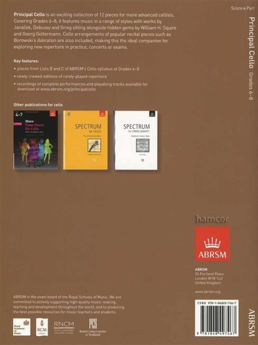 ABRSM Principal Cello Grades 6-8 Music Book plus Key Signature Bookmark - Picture 7 of 11