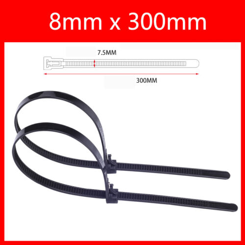 Releasable / Reusable Cable Ties Nylon Zip Tie Wraps Strong All Sizes & Colors - Picture 24 of 27