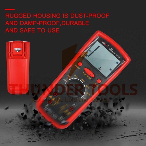 Thunder Tools Insulation Resistance Meter Digital Ohmmeter Handheld - Imagen 12 de 14