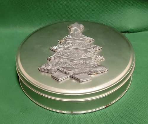 Vintage Metzke Pewter Christmas Tree Collectible Tin - Picture 5 of 5