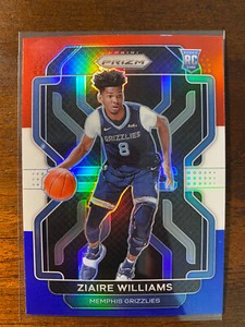 2021-22 Panini Prizm Ziaire Williams #313 Red White Blue Rookie RC  Grizzlies