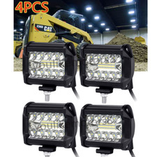 4x 4''LED Headlights Fit Caterpillar Skid Steer Excavator Forklift Light Loader