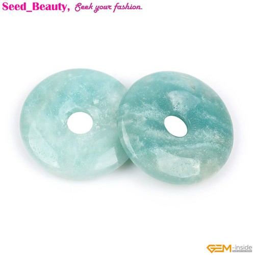 Natural Amethyst Quartz Stone Circle Donuts Beads Pendant/GUASHA Jewelry Making - 第 247/299 張圖片