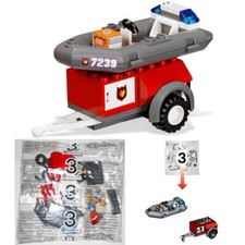 LEGO 7239 Fire Truck -- NEW SEALED BAG #3 ONLY -- partial set City 2004 raft
