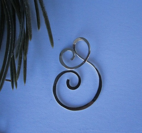 Sterling Silber Charm Halter Anhänger Handarbeit - Bild 8 von 11