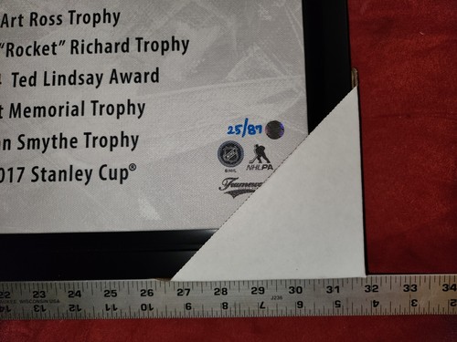 Sidney Crosby handsigniert signiert 20x29 gerahmte Statistiken Leinwand 25/87 COA Frameworth - Bild 3 von 22