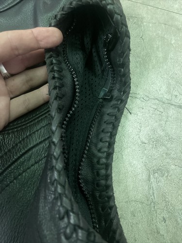 Harley Davidson XS ladies Willie G black leather Jacket Vest Zippers & Tassels - Picture 8 of 10