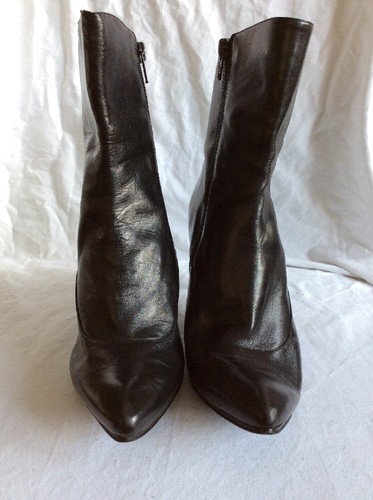 6w West Boots Black Ankle Leather Size Nine uk4 wYqIdxY
