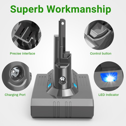 9000mAh Für Dyson V7 Akku Animal V7 Motorhead SV11 Absolute Staubsauger / Filter - Picture 5 of 16