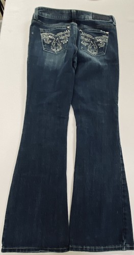 Seven7 Womens Medium Wash Boot Cut Embellished Pocket Denim Jeans Size 10 W 30 - Picture 8 of 10