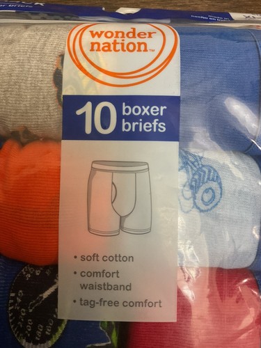 (3) Packs Wonder Nation Big Boys Underwear Cotton Boxer Briefs (30) XL 14-16 - Picture 16 of 20