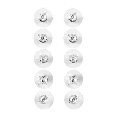 Set of 5 925 Sterling Silver Stud Solitaire Earrings for Women Jewelry Gifts