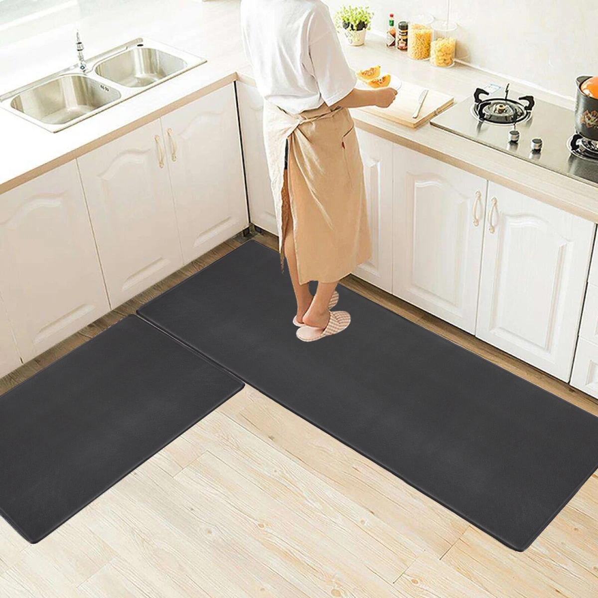 Long Kitchen Mat Waterproof and Oil-proof Kitchen Floor Mat Anti