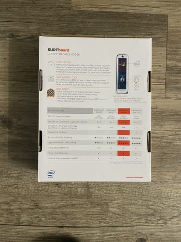 ARRIS Surfboard SB6190 Cable Modem, White - Picture 2 of 2