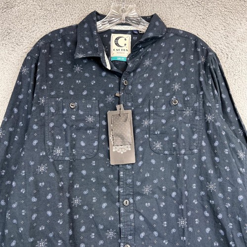 New Cactus Men’s Long Sleeve Button Up Slim Fit NWT sz L - Picture 2 of 12