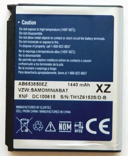 Samsung Omnia I910 SCH-I910 AB653850EZ batterie d'origine (1440 mAh) - Photo 1 sur 1