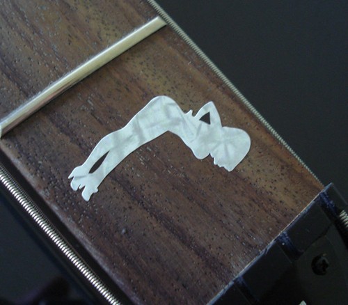 Sexy Girls MOP Fretboard Markers Vinyl Inlay Set Sticker Decal for BASS - Picture 2 of 5