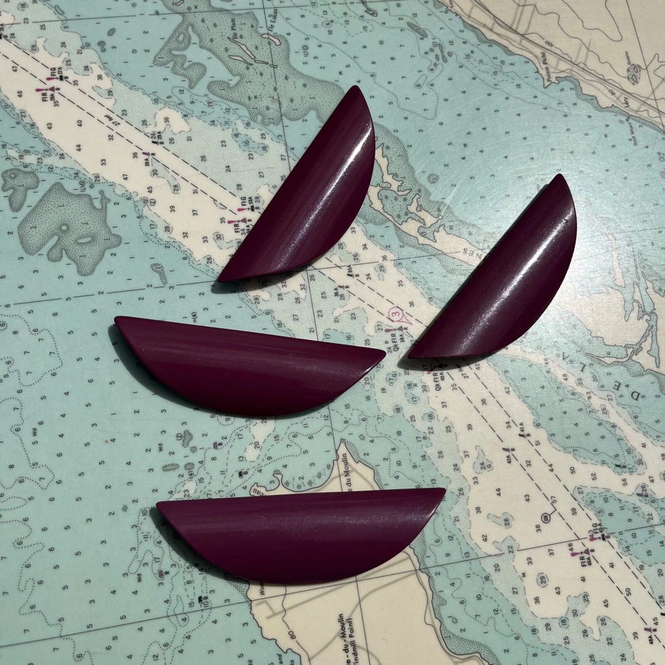 Cajón/manijas de puerta/tiradores vintage años 80 mod uva púrpura Foto 3 de 4