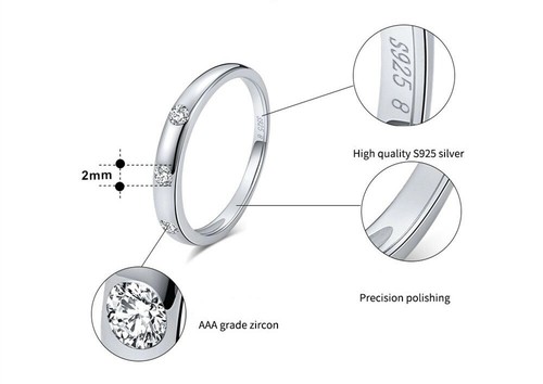 BENIAMINO Damen Ring 925er Sterling Silber Verlobungsring 3 Fach Rhodiniert OVP - Bild 7 von 10