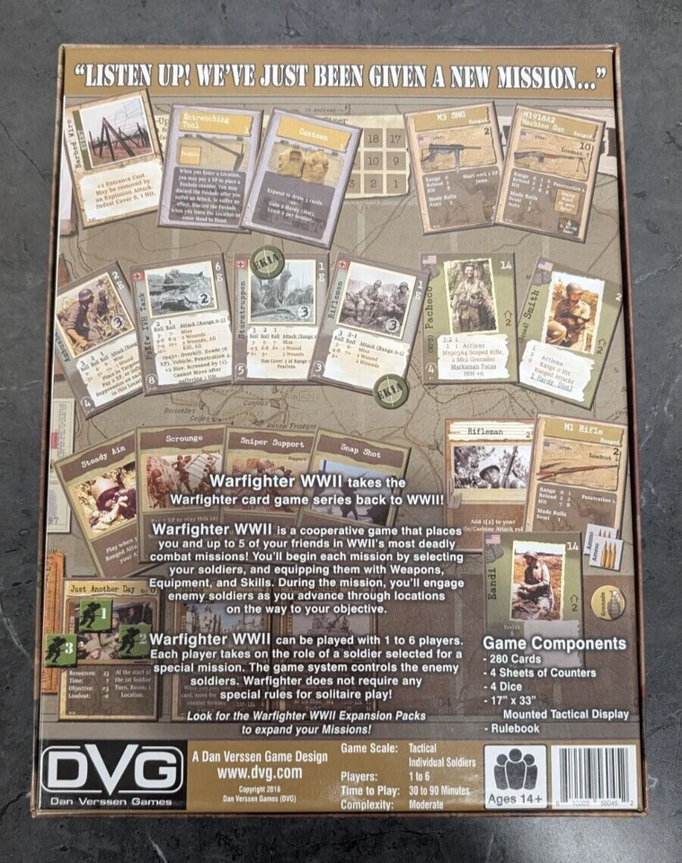DVG - Warfighter: The WWII Tactical Combat Card Game (2nd Ed) - Used! Buy As Is! - Image 2 of 4