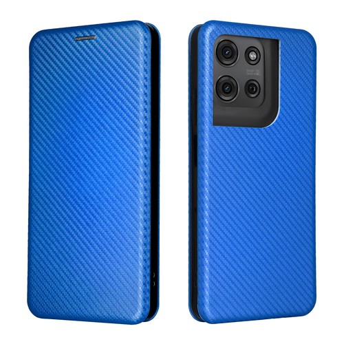 For Motorola Moto G75, Luxury Flip Carbon Fiber Wallet Card Case Full Cover - Picture 18 of 21