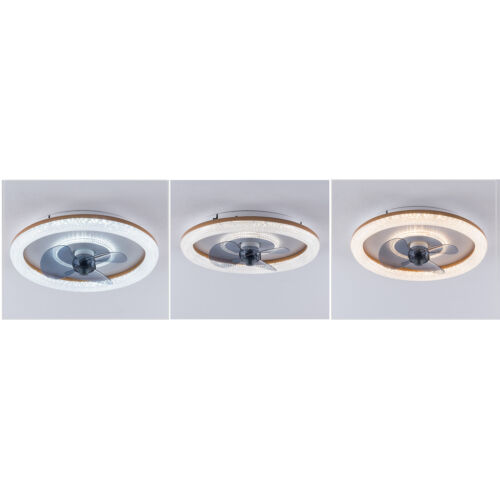 3 Color Ceiling Fan Light LED Light Invisible Fan Chandelier w/ Remote Control - Picture 4 of 24