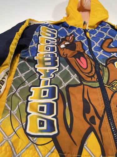 VINTAGE Scooby Doo Jacket Youth Kids Boys Size 6/7 Cartoon Full Zip Windbreaker - Picture 2 of 6