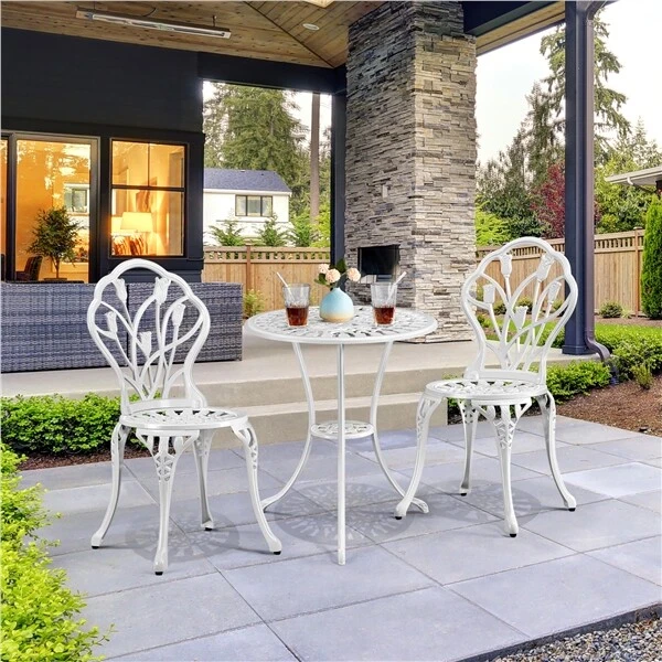3 piece bistro set with umbrella deals