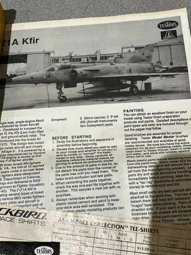 Testors Italeri 1/72 Scale F-21A KFIR Adversary Model Kit 630 NIOB - Picture 13 of 17