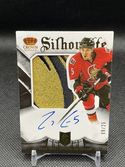 2013-14 Panini Crown Royal Cody Ceci Rookie Silhouette /25 Patch RC