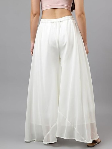 indian georgette Sharara Palazzo Pant Women's Traditional - Picture 2 of 3